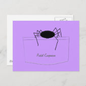 Spinne in Pocket Postkarte (Vorne/Hinten)