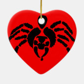 Spinne in Rot Keramik Ornament (Hinten)