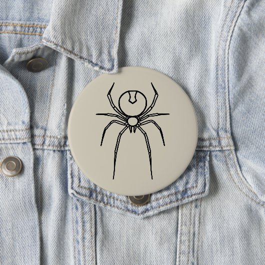 Spinne - Knochen weiß und schwarz Button (Beispiel)