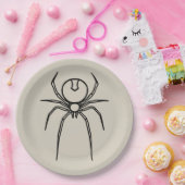 Spinne - Knochen weiß und schwarz Pappteller (Party)