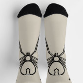 Spinne - Knochen weiß und schwarz Socken (Oben)