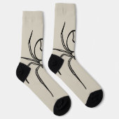 Spinne - Knochen weiß und schwarz Socken (Rechts)