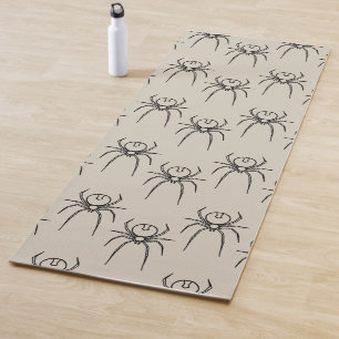 Spinne - Knochen weiß und schwarz Yogamatte