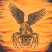 Spinne mit Adler im Tattoo-Stil Aufkleber (Vorderseite)