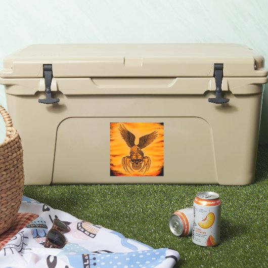 Spinne mit Adler im Tattoo-Stil Aufkleber (Kühler)