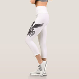 Spinne mit Adler im Tattoo-Stil Capri Leggings