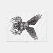 Spinne mit Adler im Tattoo-Stil Fleecedecke (Vorderseite (Horizontal))