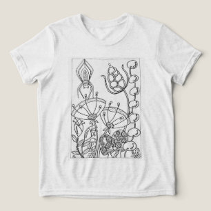 Spinne mit Fantasie-Blume Tri-Blend Shirt