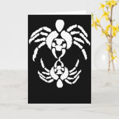 Spinne mit Gift auf Knall Karte (Gelbe Blume)