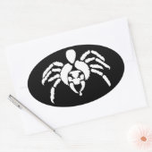 Spinne mit Gift auf Knall Ovaler Aufkleber (Umschlag)