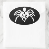 Spinne mit Gift auf Knall Ovaler Aufkleber (Tasche)