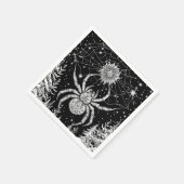 Spinne mit Mandala im magischen Netz Sternenhimmel Serviette (Ecke)