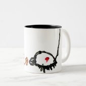 Spinne mit Milch und Plätzchen Zweifarbige Tasse (VorderseiteRechts)