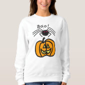 Spinne mit Pumpkin Halloween Sweatshirt (Vorderseite)