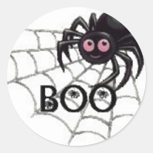 Spinne mit rosa Augen Halloween-Aufkleber Runder Aufkleber
