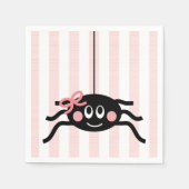 Spinne mit rosa Bow Serviette (Vorderseite)