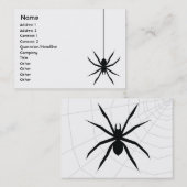 Spinne - mollig visitenkarte (Vorne/Hinten)