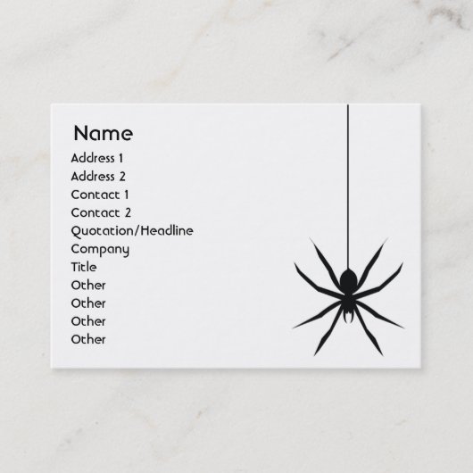 Spinne - mollig visitenkarte (Vorderseite)