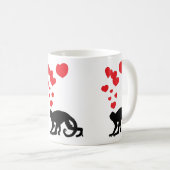 Spinne Munkey in der Liebe Kaffeetasse (VorderseiteRechts)