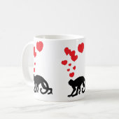 Spinne Munkey in der Liebe Kaffeetasse (Vorderseite Links)