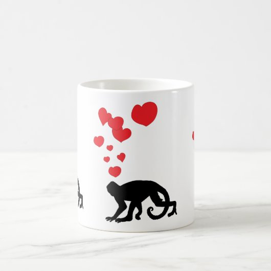 Spinne Munkey in der Liebe Kaffeetasse (Mittel)