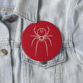 Spinne - Rot und Knochen weiß Button (Beispiel)