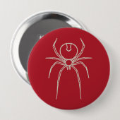 Spinne - Rot und Knochen weiß Button (Vorne & Hinten)