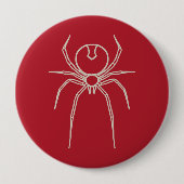 Spinne - Rot und Knochen weiß Button (Vorderseite)