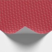 Spinne - Rot und Knochen weiß Geschenkpapier (Ecke)
