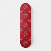 Spinne - Rot und Knochen weiß Skateboard (Vorne)