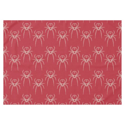 Spinne - Rot und Knochen weiß Tischdecke (Vorderseite (Horizontal))