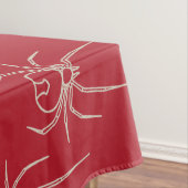 Spinne - Rot und Knochen weiß Tischdecke (Beispiel)