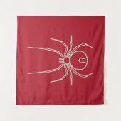 Spinne - Rot und Knochen weiß Wandteppich (Vorderseite (Horizontal))
