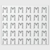 Spinne . schwarz-weiß geschenkpapier (Flach)