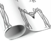 Spinne . schwarz-weiß geschenkpapier (Rolleneckpunkt)