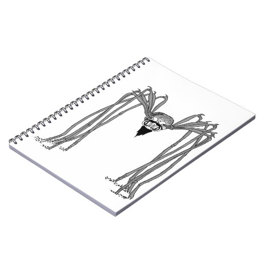 Spinne . schwarz-weiß notizblock (Linke Seite)