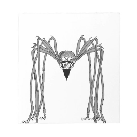 Spinne . schwarz-weiß notizblock (Vorderseite)