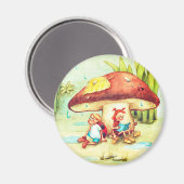 Spinne Sonja und Marienkäfer Kai unter einem Pilz Magnet (Vorderseite/Rückseite)