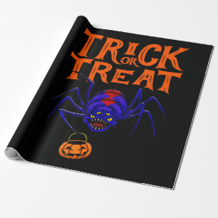 Spinne Trick Or Treat Shirt Frauen Lustiger Hallow Geschenkpapier