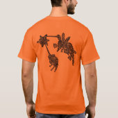 Spinne und die Fliege vorne, Rat und Frosch hinten T-Shirt (Rückseite)