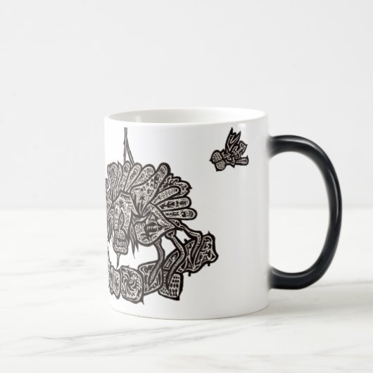 Spinne und die Fliegen-Tasse Verwandlungstasse (Rechts)