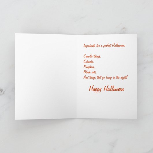 Spinne und Katze Karte (Innenseite)