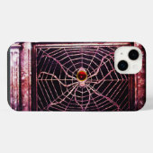 SPINNE UND NETZ Roter Rubin Schwarz iPhone Hülle (Rückseite (Horizontal))