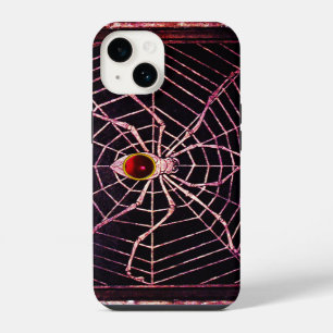 SPINNE UND NETZ Roter Rubin Schwarz iPhone 14 Hülle