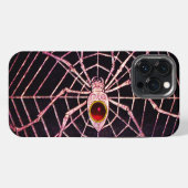 SPINNE UND NETZ Roter Rubin Schwarz iPhone Hülle (Rückseite (Horizontal))