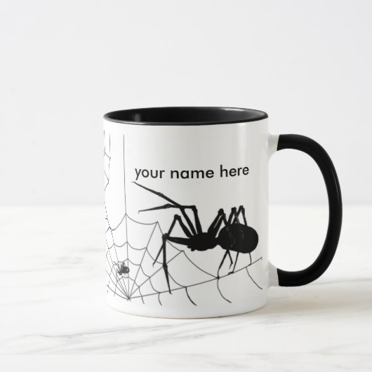 Spinne und Netz-Tasse - Customize addieren Ihren Tasse (Rechts)