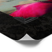 Spinne und Rote Rose Halloween Poster (Ecke)