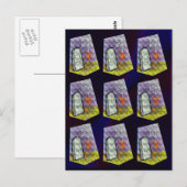 Spinne vom Netz und ein RIP-Marker-Muster Postkarte (Vorne/Hinten)