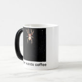 Spinne will Kaffee Verwandlungstasse (Vorderseite Links)