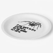 Spinne Zitat Sprichwort Design Pappteller (Schrägansicht)